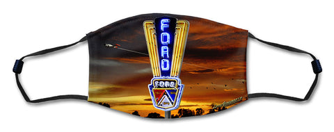 Ford Sign Face Mask Metal Sign