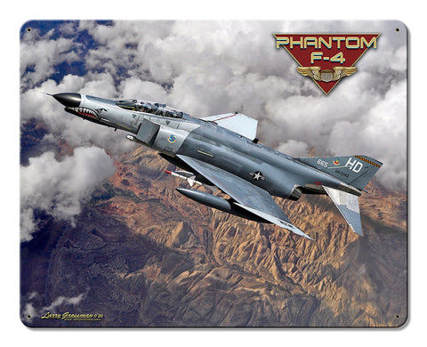 F-4 Phantom Metal Sign