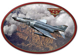 F-4 Phantom Oval Metal Sign