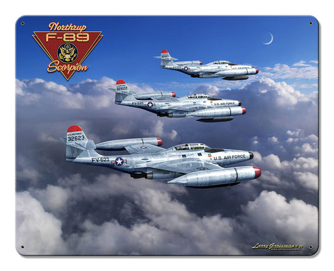 F 89 Scorpion Metal Sign