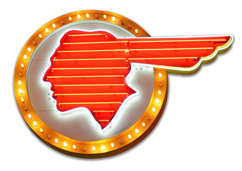 Indian Chief Metal Sign