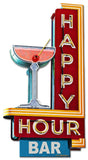 Happy Hour Bar 15 x 28 Custom Shape Metal Sign