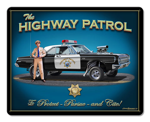 Highway Patrol Metal Sign