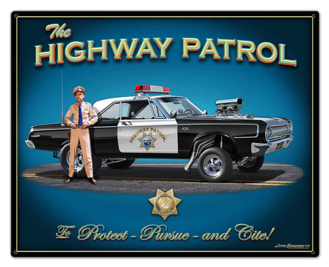 Highway Patrol Metal Sign