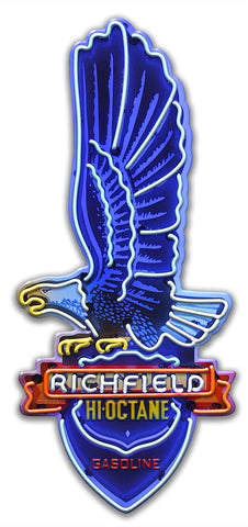 Richfield Sign 7 x 16 Custom Shape Metal Sign