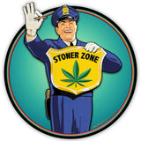 Guard Stoner Zone 28 x 28 Custom Shape Metal Sign