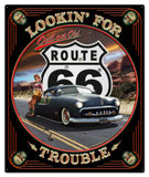 Lookin' For Trouble 30 x 36 Custom Shape Metal Sign
