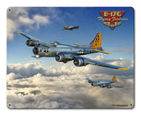 B-17 Flying Fortress 15 x 12 Satin Metal Sign