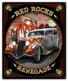 Red Rocks Renegade 15 x 18 Custom Shape Metal Sign