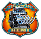 Blown Motor 16 x 16 Custom Shape Metal Sign