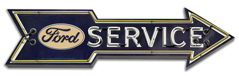 Service Sign 16 x 5 Custom Shape Metal Sign