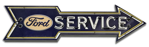 Service Sign 18 x 5 Custom Shape Metal Sign