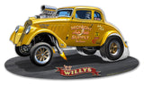 1933 Willy's Gasser 16 x 9 Custom Shape Metal Sign