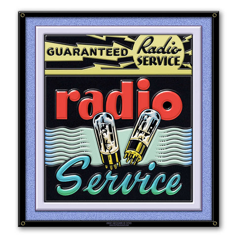 Radio Sign 14 x 15 Custom Shape Metal Sign
