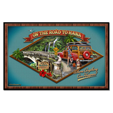 Road To Hana 24 x 16 Custom Shape Metal Sign