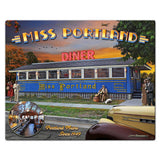 Portland Diner 30 x 24 Custom Shape Metal Sign