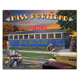 Portland Diner 30 x 24 Custom Shape Metal Sign