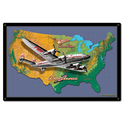 CONSTELLATION MAP 24 x 16 Satin Metal Sign