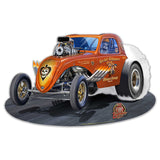 1937 FIAT DRAG CAR 16 x 10 Custom Shape Metal Sign