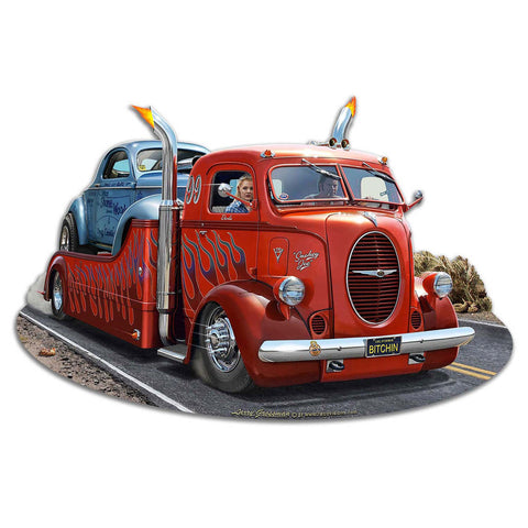 1939 FORD TRUCK 18 x 12 Custom Shape Metal Sign