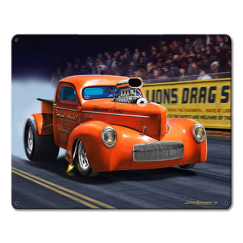 1940 Willys Pick Up Metal Sign