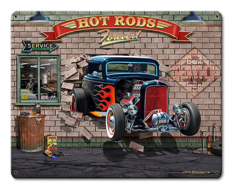 HOT RODS 15 X 12 vintage metal sign Metal Sign