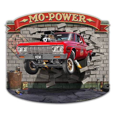 Mo Power Bustin' Out 16 X 14 vintage metal sign Metal Sign