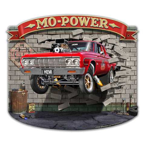 Mo Power Bustin' Out 16 X 14 vintage metal sign Metal Sign