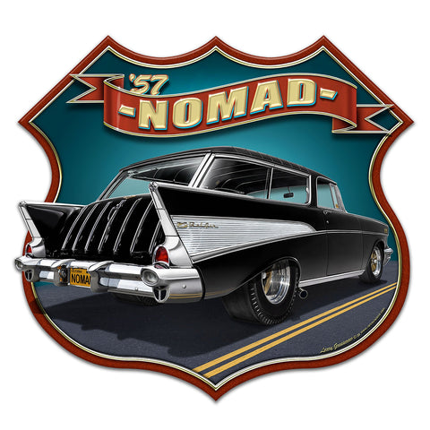 1957 Nomad Shield 16 X 15 vintage metal sign Metal Sign