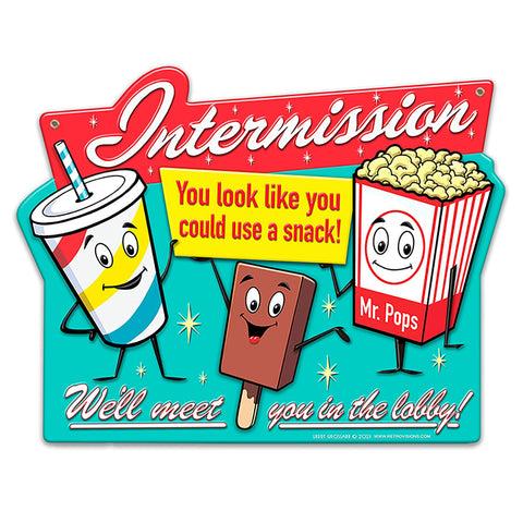 Intermission 18 X 14 vintage metal sign Metal Sign