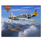 P-51B Mustang Metal Sign 30in X 24in Metal Sign