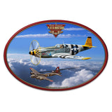 P-51B Mustang Metal Sign 22in X 15in Metal Sign