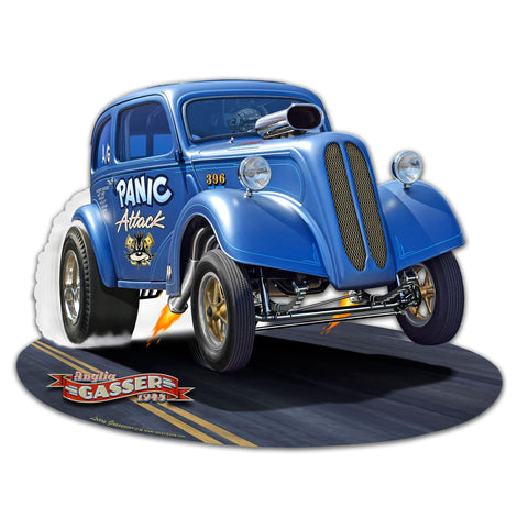 1948 ANGLIA GASSER Metal Sign 22in X 17in Metal Sign