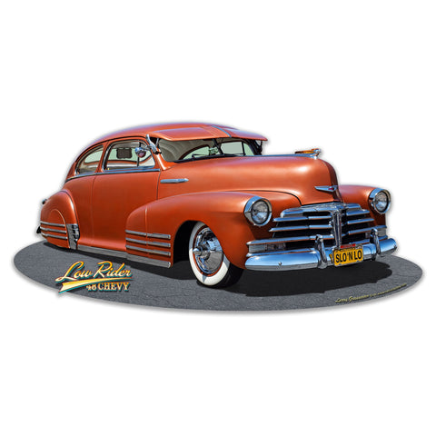1948 Chevy Low Rider Metal Sign 16in X 7in Metal Sign