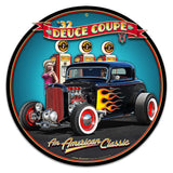 1932 Deuce Coupe Fill up Metal Sign 22in X 22in Metal Sign