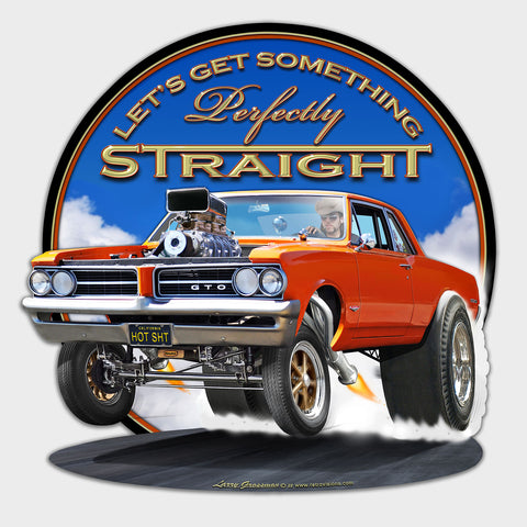 1964 GTO STRAIGHT Metal Sign 16in X 16in Metal Sign