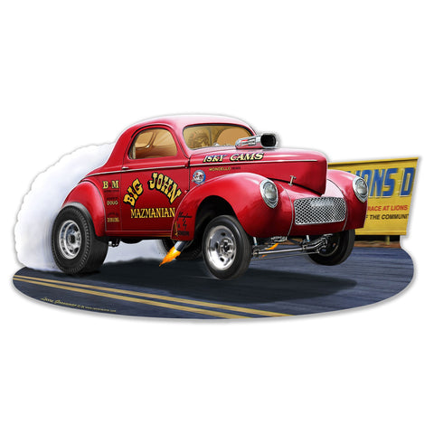 LGC407   1941 MAZMANISAN WILLYS GASSER Metal Sign