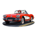 LGC414 - Bone In the USA Vette 2 Metal Sign