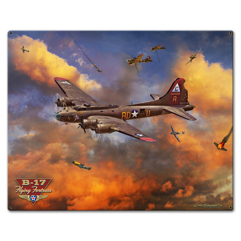 LGC422   B 17 Flying Fortress Metal Sign