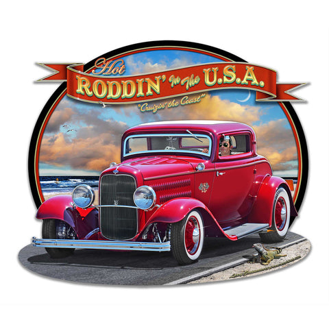 LGC437 - Roddin' in the USA Metal Sign