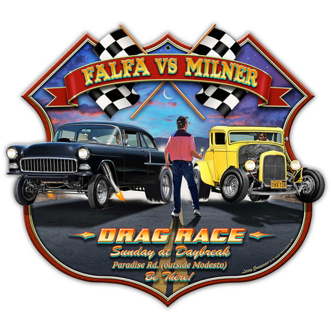 LGC442 - Falfa Vs Milner Metal Sign