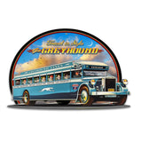 LGC452   1930's Greyhound bus with Sky Metal Sign
