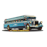 LGC453   1930's Greyhound Bus Cut out Metal Sign
