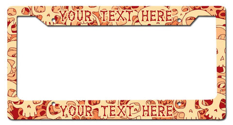 Skulls--License-Frame-Vintage-Sign---Personalized-Metal-Sign