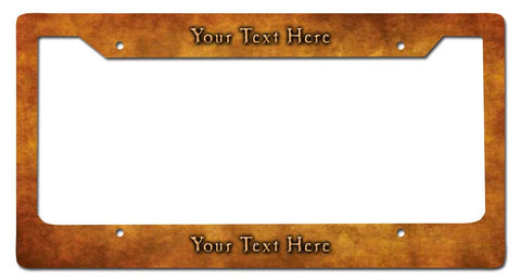 Brass  License Frame Vintage Sign - Personalized Metal Sign