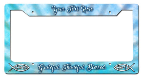 Blessed  License Frame Vintage Sign - Personalized Metal Sign