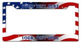 US-Flag--License-Frame-Vintage-Sign---Personalized-Metal-Sign