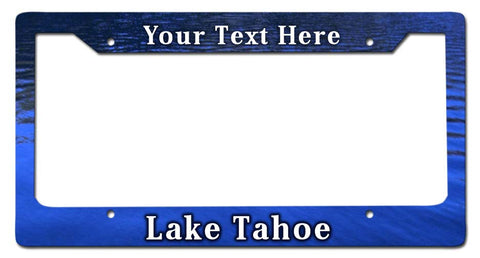 Lake-Tahoe--License-Frame-Vintage-Sign---Personalized-Metal-Sign