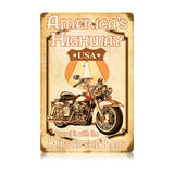 Americas Highway Vintage Sign Metal Sign
