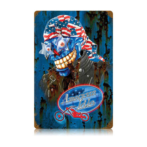 American Idle Vintage Sign Metal Sign